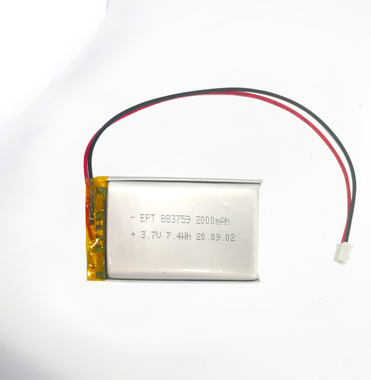3.7V 883759 2000mAh 備用電源聚合物鋰電池 3.7V 883759 2000mAh 備用電源聚合物鋰電池